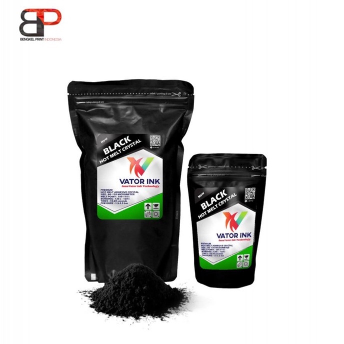 Powder DTF Vator Hotmelt Black Crystal Premium Powder  1kg