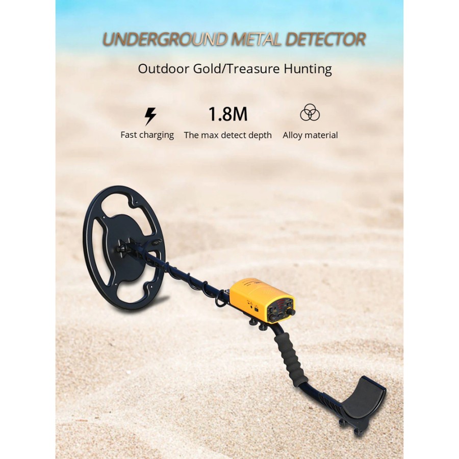 Pendeteksi Logam Underground Metal Gold Silver Detector Finder High Sensitivity - ST944 - Black