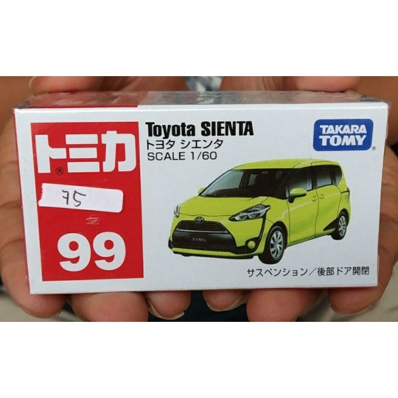 Diecast Mobil Miniatur Tomica 99 Toyota Sienta Takara Tomy