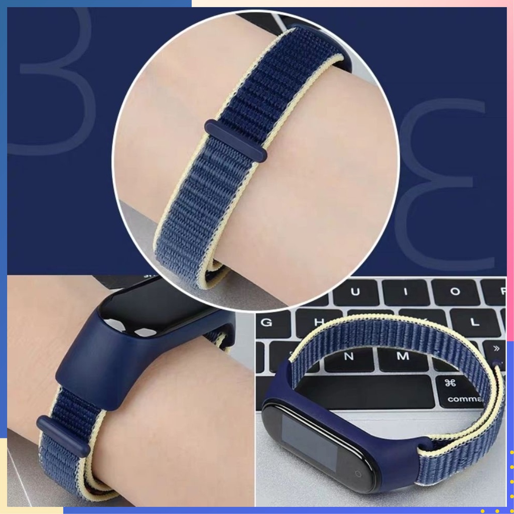 Tali Strap Nilon Breathable untuk Xiaomi Mi Band 3 4 5 6 7