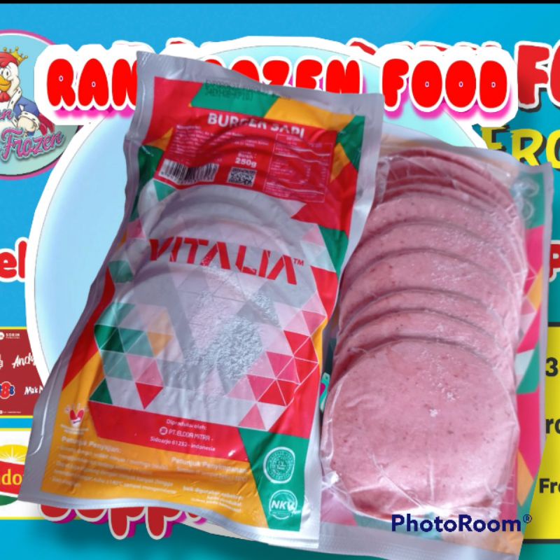 

Vitalia Beef Burger 250gr besar daging sapi 10pc