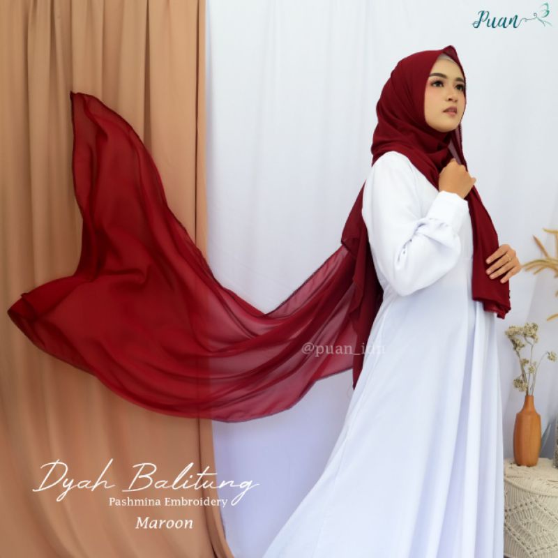 (COD) Pasmina dyah balitung/Ori by Puan/pashmina puan/pashmina crocket/ceruty premium