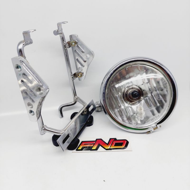 LAMPU DEPAN LAMPU PESEK JUTE SET BRAKET DUDUKAN LAMPU TRALIS LAMPU CNC CB GL MEGAPRO TIGER
