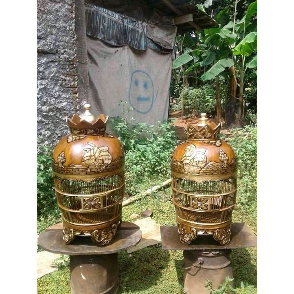 sangkar perkutut ukir semar