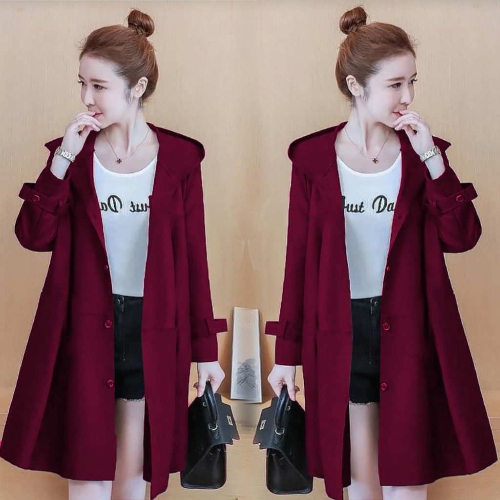FWG - LONG HOODIE AINA POCKET / SWEATER HODIE / SWEATER KOREA / SWEATER WANITA / BLAZER