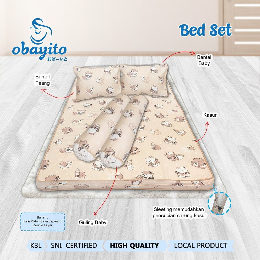 Obayito Bed Set Kasur Lipat - PINK ( OBT-BEDSK1)