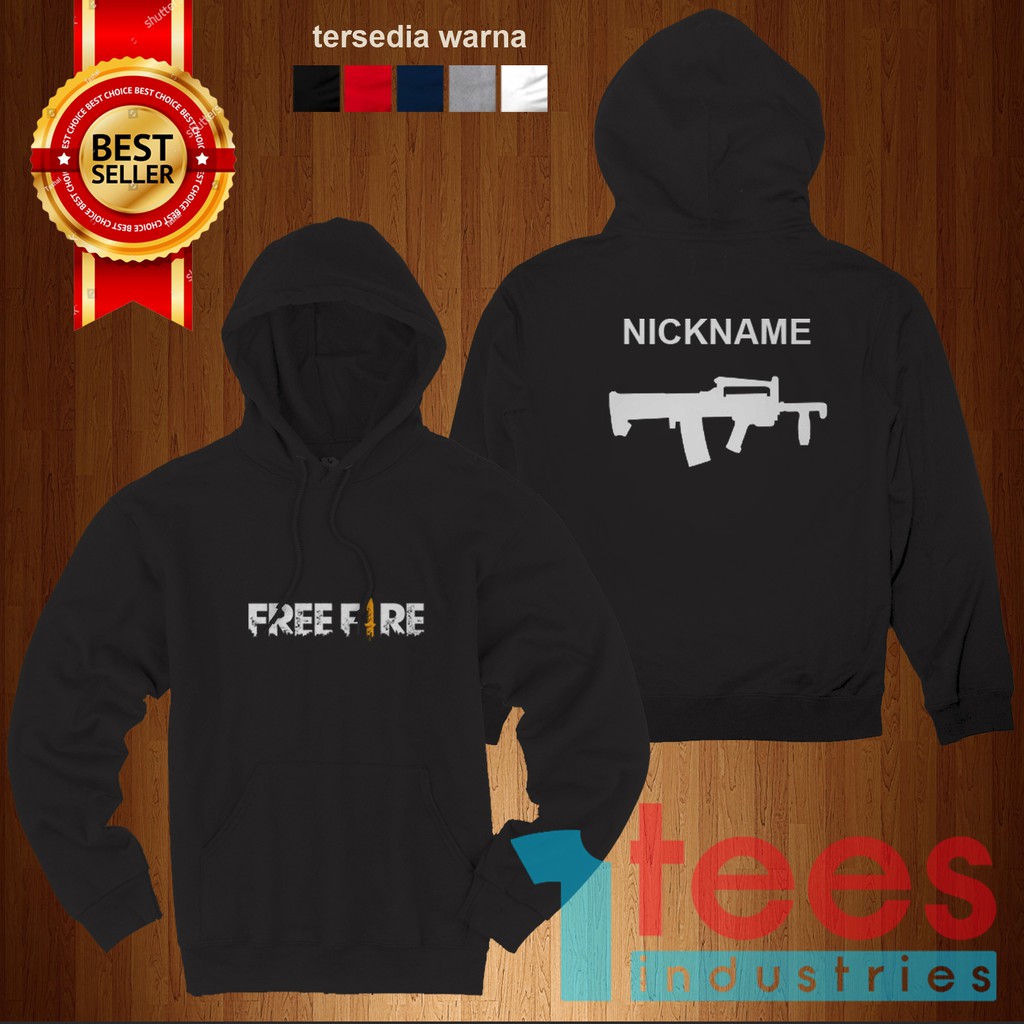 JAKET HOODIE FREE FIRE FREE NICKNAME