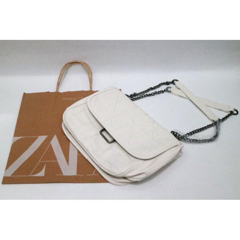 zara crosbody bag / zara pyramid / tas zara original