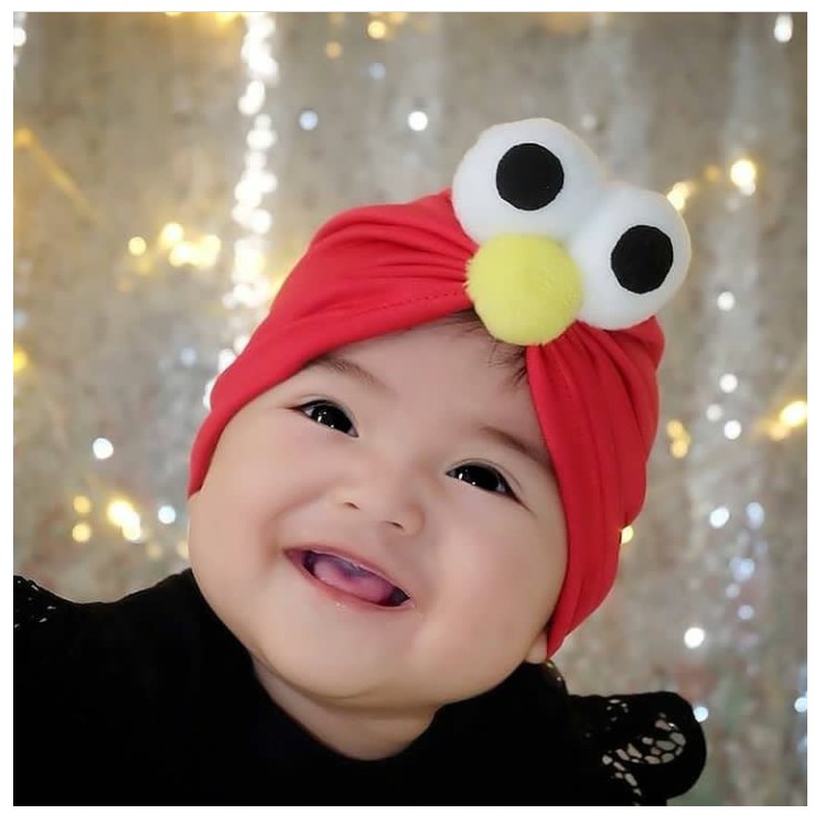 turban anak bayi ELMO LUCU/hijab anak bayi