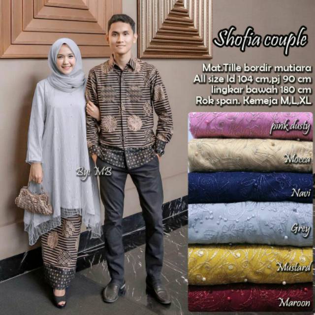 Couple Ratu best seller || couple batik mix TILE MUTIARA ORI