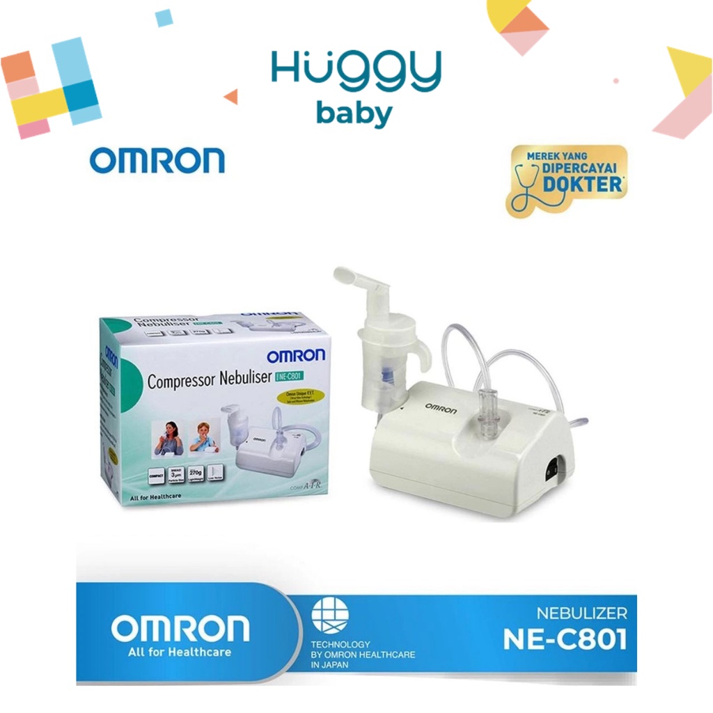 Omron NE-C801 Compressor Nebulizer Alat Terapi Uap Pernafasan NE C801