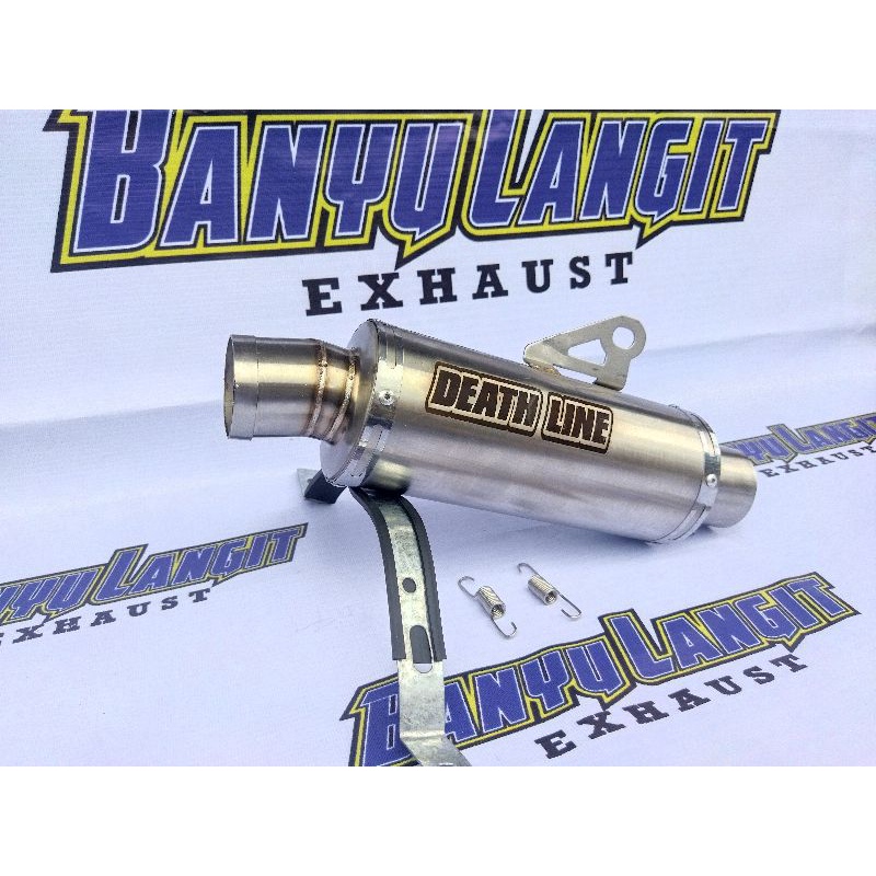 (INLET 38/50) SILENCER KNALPOT POLOS/LASER NAMA ALL MATIC BEBEK SPORTS