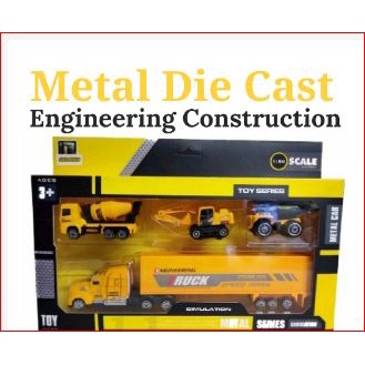 Diecast Construction Truck Metal Container