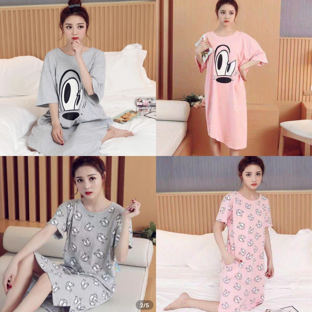 Daster Wanita Jumbo Lengan Pendek Import