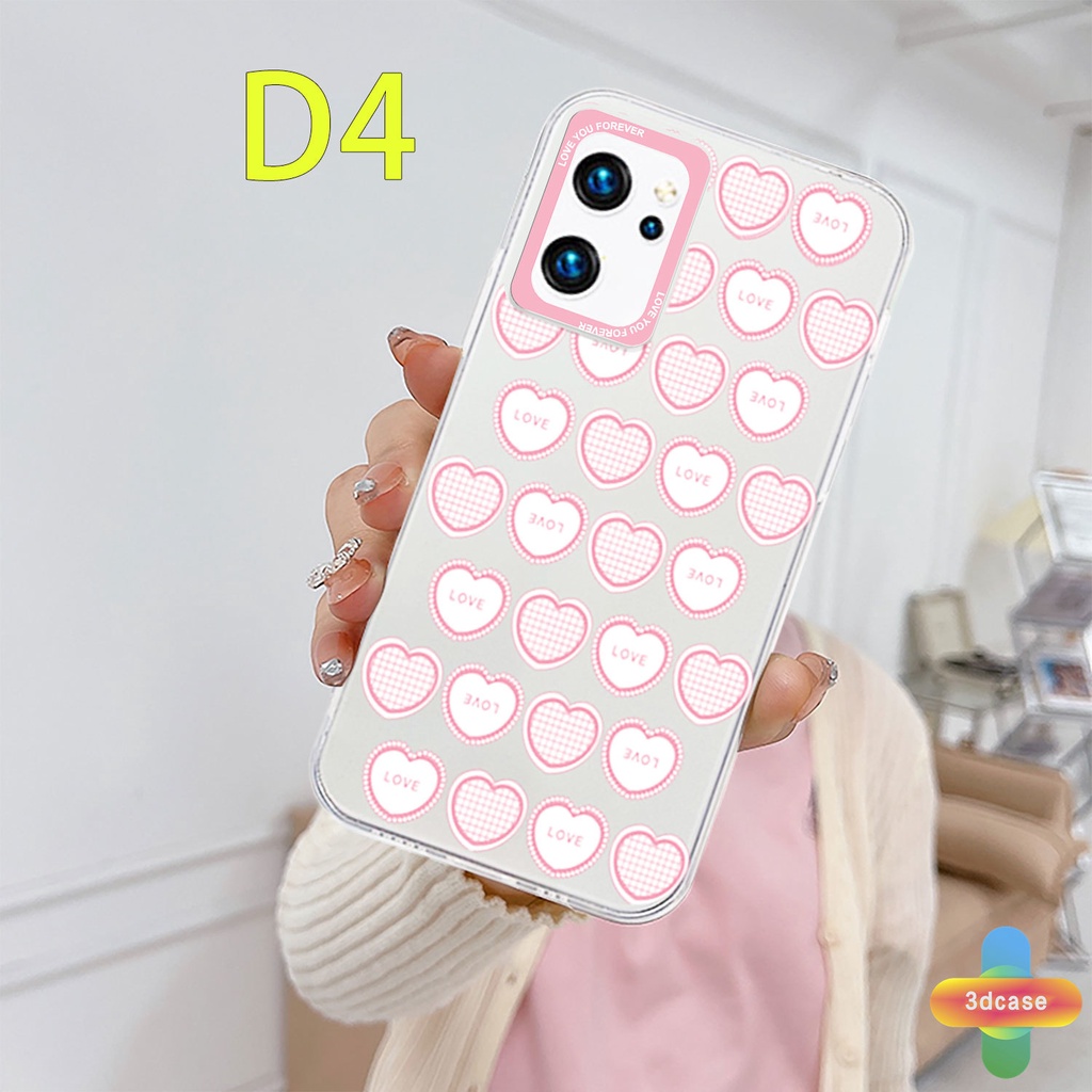 Case HP OPPO A16 A95 A57 A55 A7 A15 A54 A5S A3S A76 A96 A5 A9 A31 A53 A33 2020 A12 A1K A16E A16K A54S Reno 7 5 4 6 8 5F 5K 4F 4 5 06 Lite A74 A15S A52 A11K A92 A35 A11 A93 A32 A72 A94 A53S F19 F17 21 PRO A16S A77 A57S A57E Pink Love Heart Transparent Case