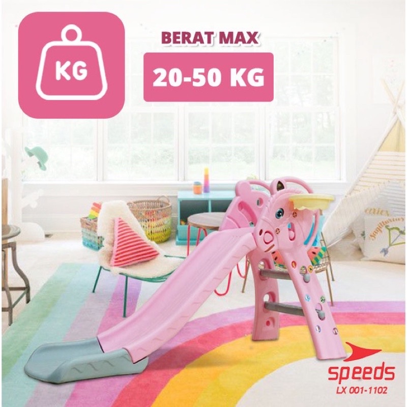 SPEEDS Perosotan Anak Mainan Seluncuran Anak Free Ring Basket Prosotan Anak Karakter-3