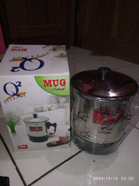 Q2 8013 Mug Elektrik 13 Cm / 1.3 Lt Mug Listrik Electric Heating Cup - Mug Teko Piknik / Traveling