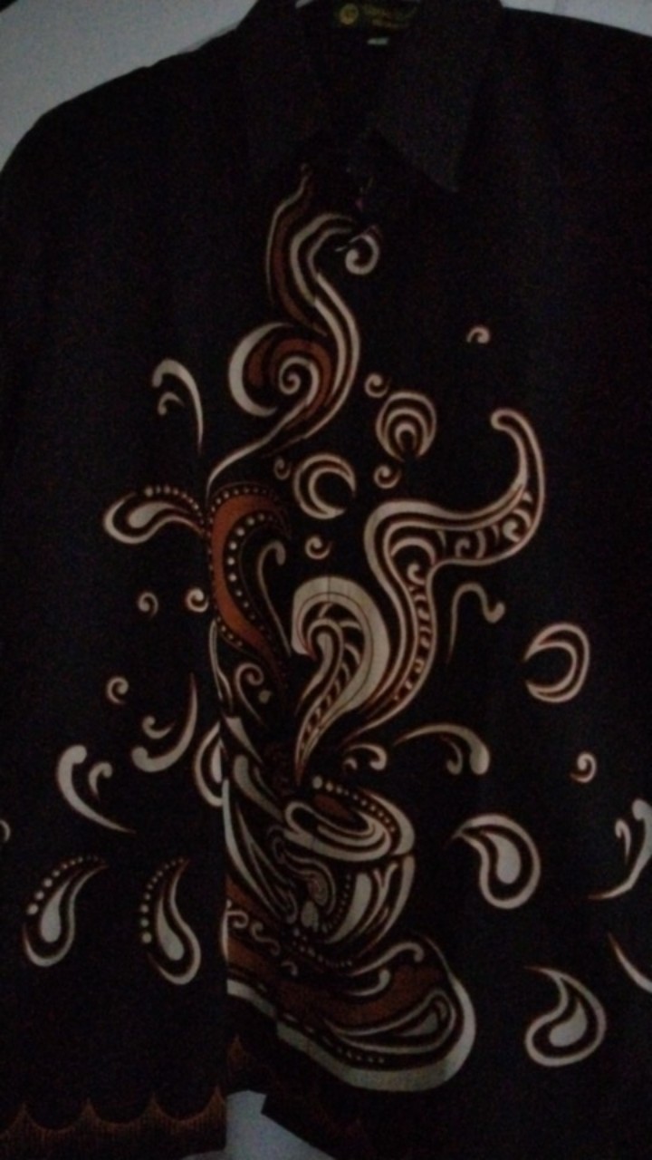 Kopi Anget Kemeja Batik Pria Lengan Panjang Pendek Lapis Furing Katun Primisima Batik Solo