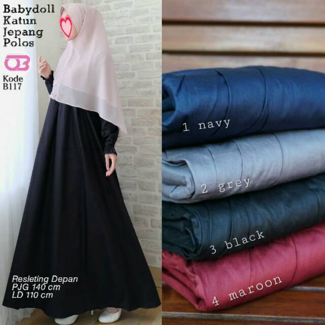 Babydoll Katun Jepang Polos / katun jepang