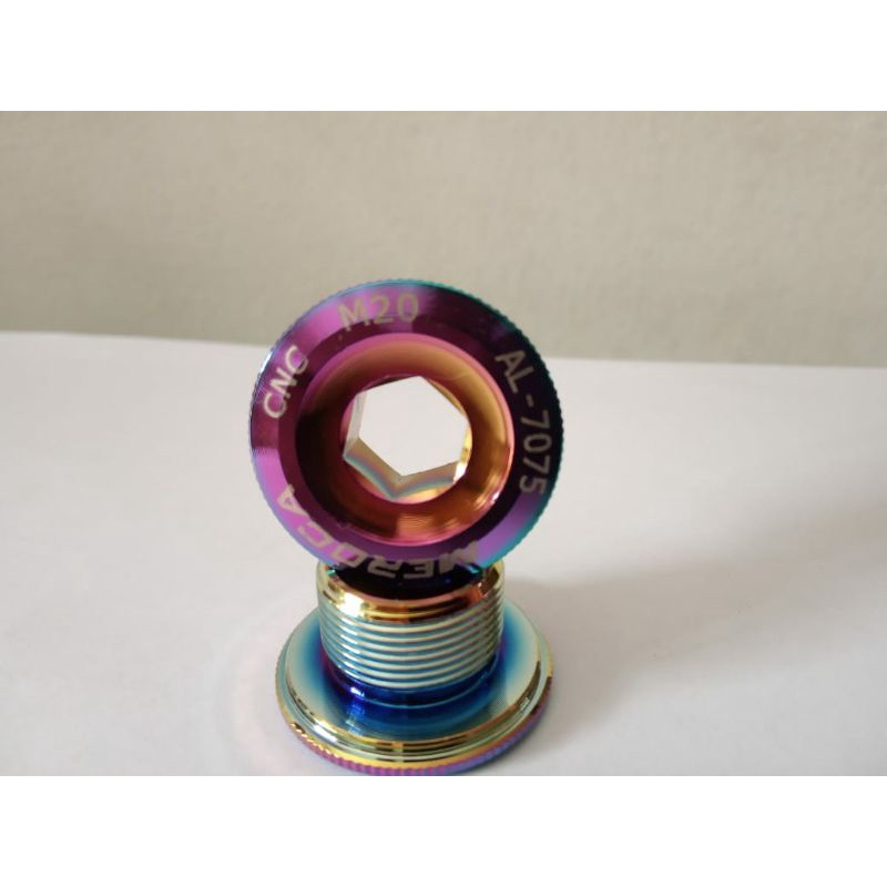 Crank sepeda Baut crank sepeda M18/M20 warna Rainbow Multicolour Meroca sepeda lipat Mtb Lixada