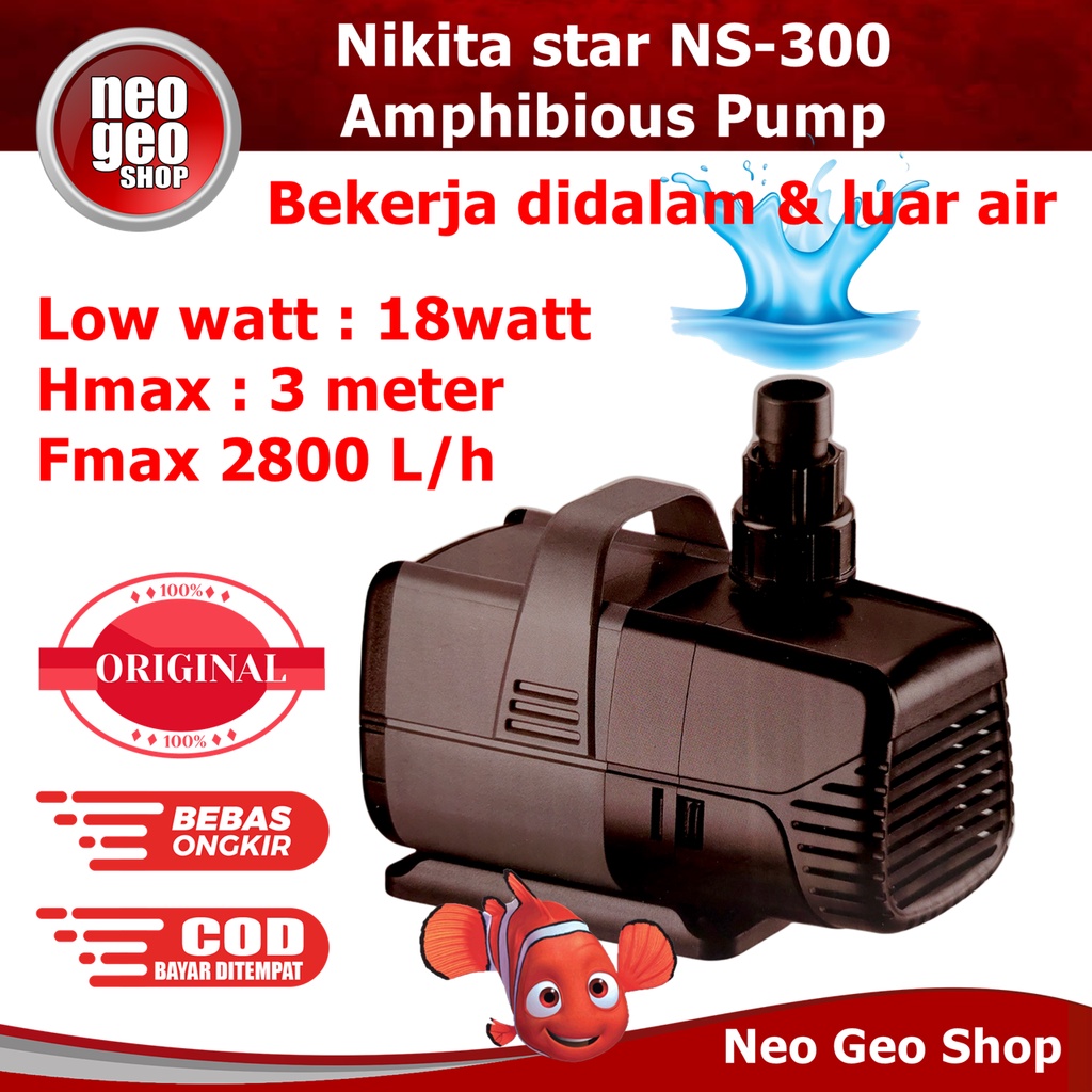 MESIN POMPA NIKITA STAR NS 300 NS300 KOLAM AQUARIUM AQUAPONIK