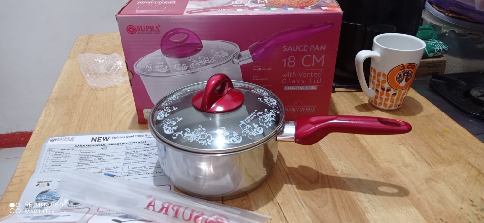 Saucepan Stainless Supra 18cm/ Panci Susu