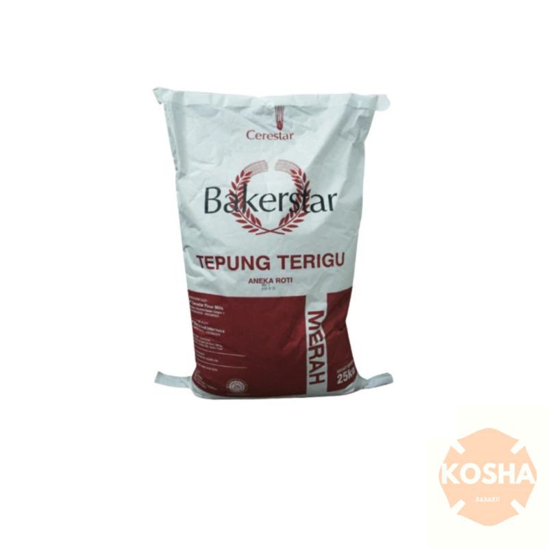 

tepung terigu/tepung bekerstar merah 1kg(repack)/1bag(25kg)