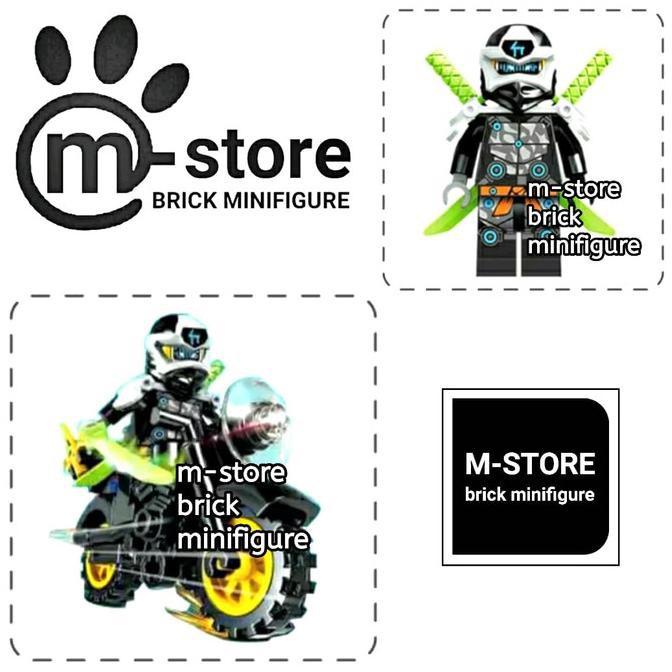 Lego Ninjago Cole Digi Robe Prime Empire Minifigure With Motorcycle