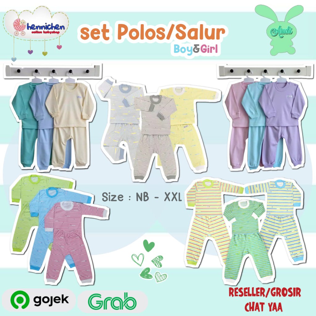 ARUCHI POLOS SETELAN  PANJANG  &quot; BOY GIRL &quot;  XXL (  18-24 Bulan )