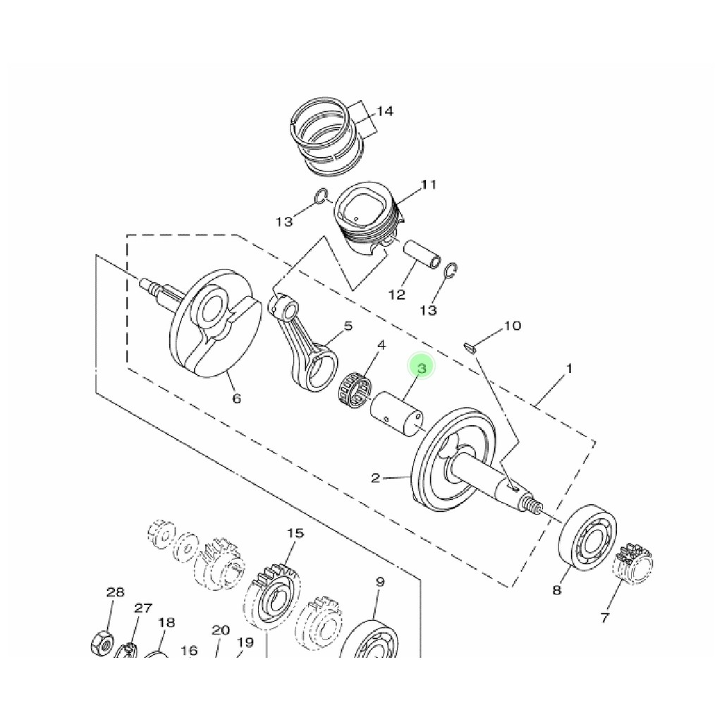 PIN CRANK PEN STANG PISTON SEHER VIXION NVL NVA ADVANCE JUPITER MX 135 NEW NJMX ORI YGP 3C1-E1681-10