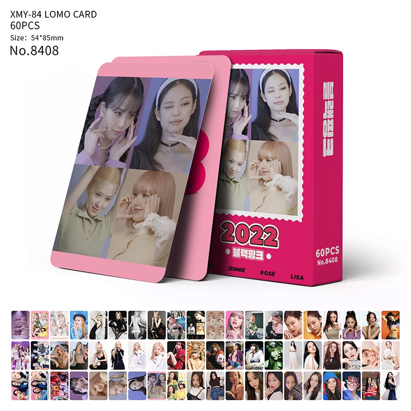 60pcs Kartu LOMO Foto Kpop BTS V JK JINMIN RM JIN BLACKPINK Untuk Koleksi