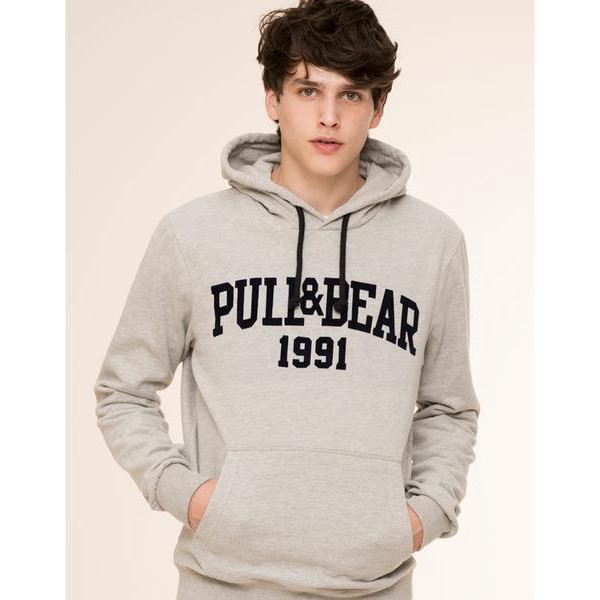 pull and bear grey hoodie