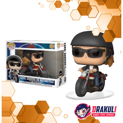 Toys Funko POP! Rides Captain Marvel - Carol Danvers on Motorcycle