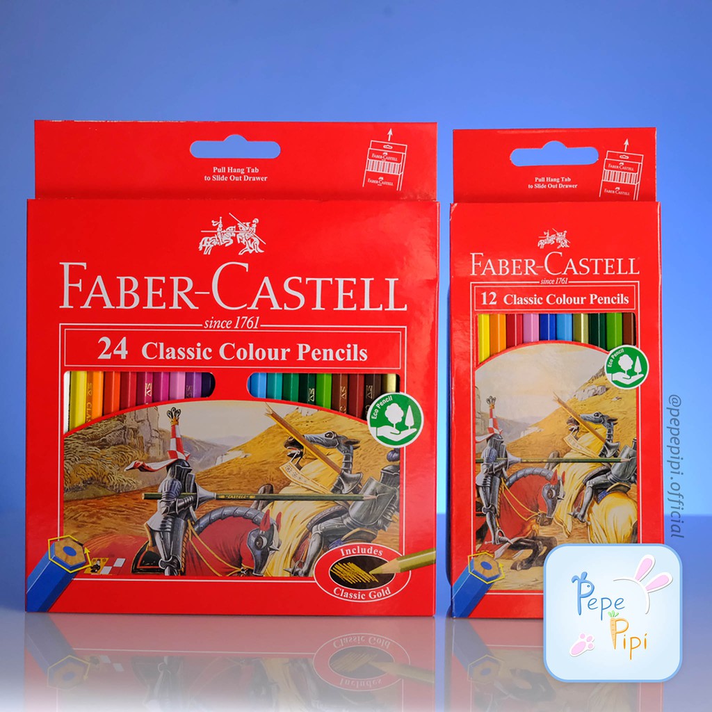 Pensil Warna Faber Castell Classic 12 dan 24 Color Pencil Colour Panjang