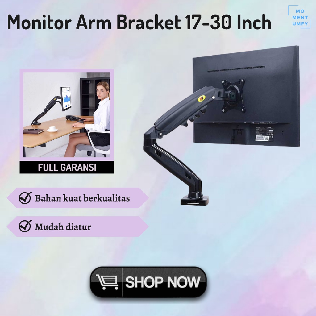 Bracket Tatakan Tempelan Penempel Penggantung Penjepit Lengan Arm Meja Monitor LED LCD Komputer PC