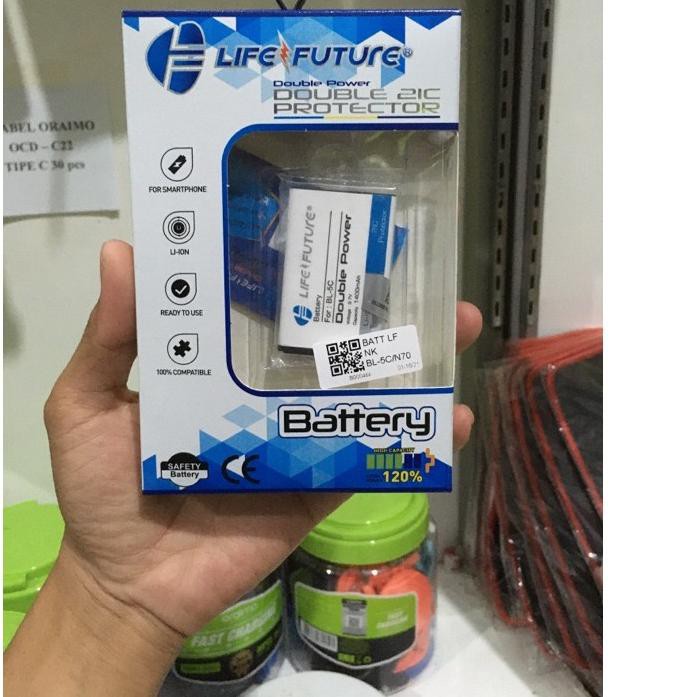 Gratis Ongkir (odd-234) BATERAI LF NOKIA BL 5C / 4C N70 NOKIA 105 DOBEL POWER LIFE FUTURE NOKIA BL