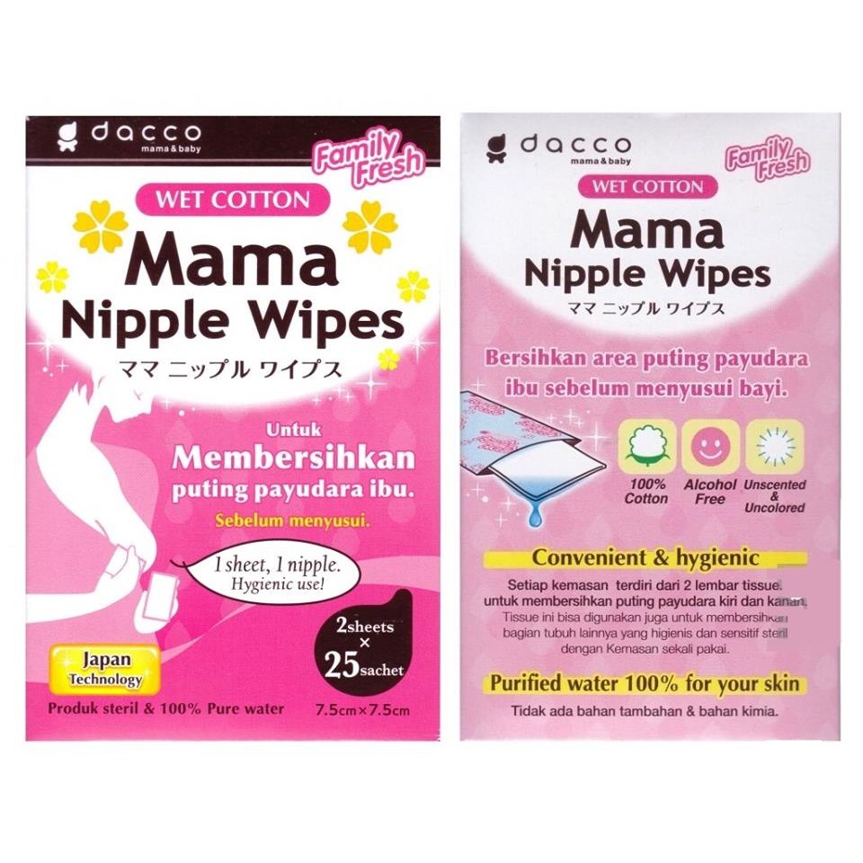 Dacco Mama Nipple Wipes Isi 25 Sachet