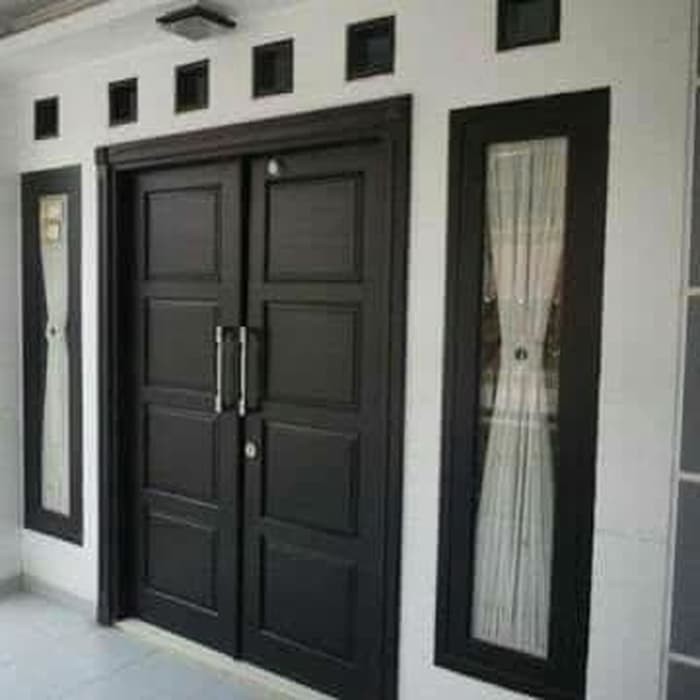 Set Pintu  Utama Pintu  Kupu  tarung  Kayu  Jati Kusen Pintu  