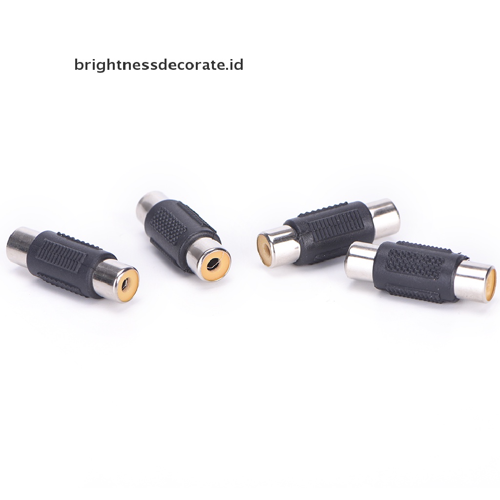 (Birth) 10pcs Adapter Kabel Audio Video Av Rca Female Ke Female