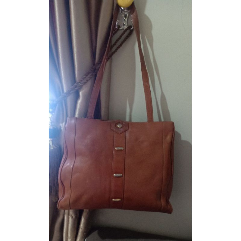 Tas Preloved atau Second Model Shoulder Vintage Kulit Asli Brand Esquire Original