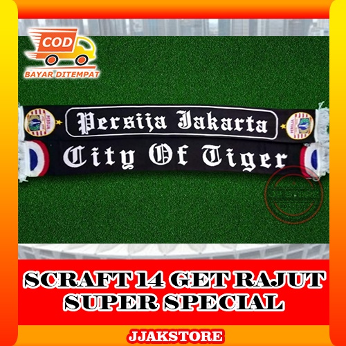 Syal Persija Syal Jakmania Syal Rajut Scraft SCRAF Persija Jakarta 14 Get HD Super Spesial Jakartans