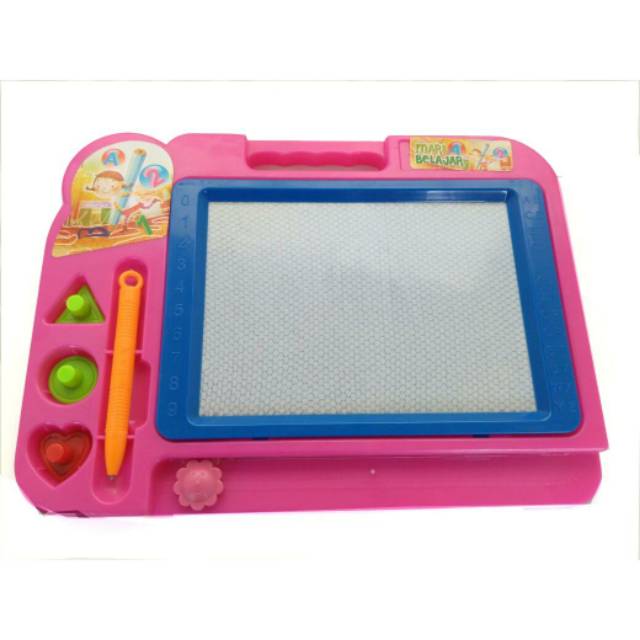 MAINAN ANAK CEWEK COWOK PEREMPUAN LAKI-LAKI PAPAN TULIS MAGNET BELAJAR MENULIS EDUKASI-1