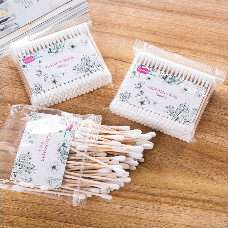 1 Pack isi 100 Cotton Bud Kapas Korek Telinga Kuping Pembersih Telinga