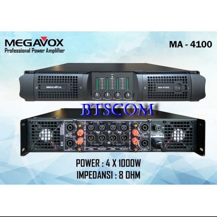 AMPLI POWER 4 CHANNEL MEGAVOX MA-4100 / MEGAVOX MA4100 / MEGAVOX MA 4100