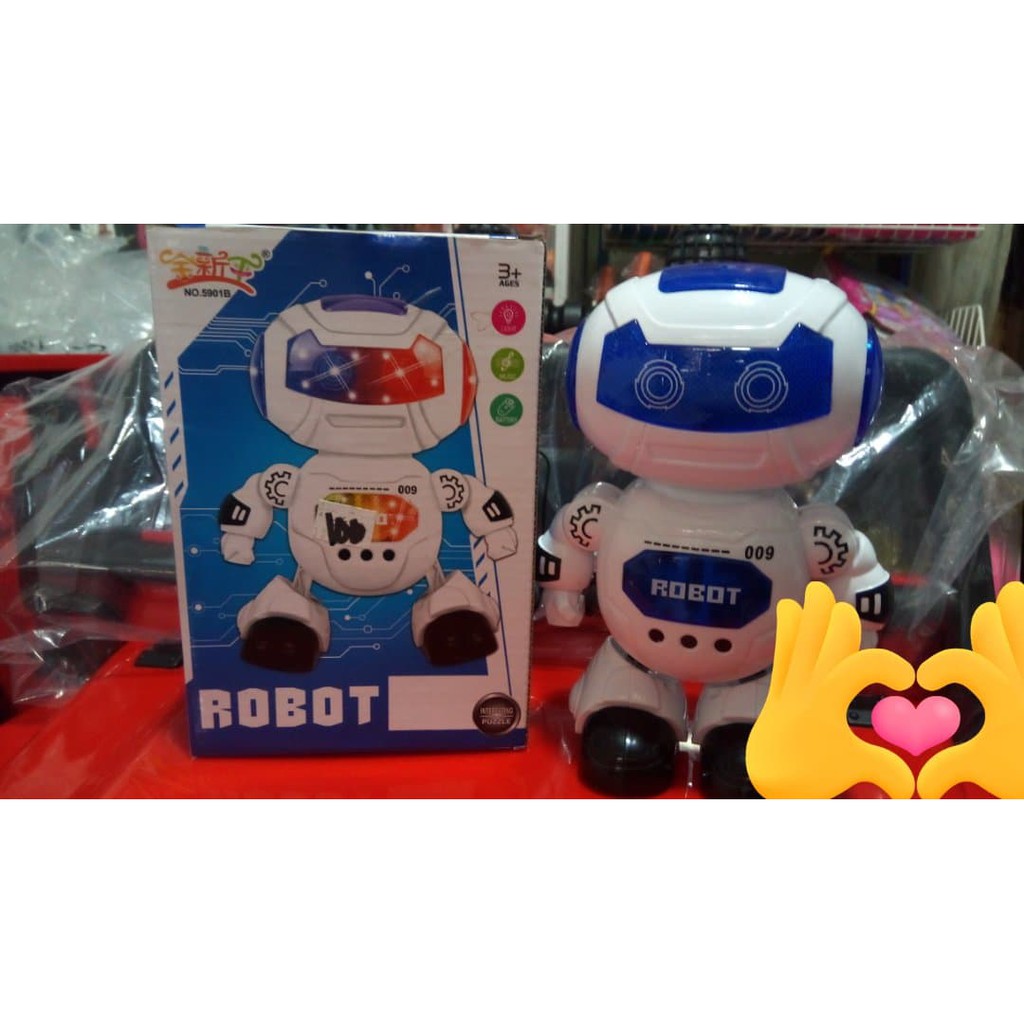 Robot musik dan lampu MAINAN EDUKASI ANAK