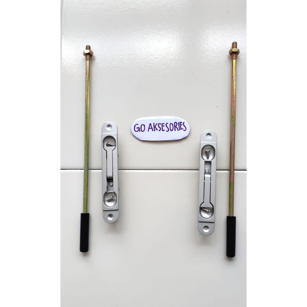 Flush Bolt Silver / Selot Pintu Grendel Tanam Aluminium