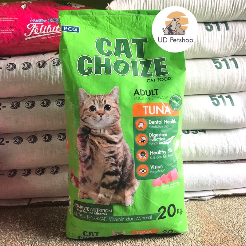 Cat Choize Adult 20 kg Tuna Salmon - Cat Choize Hijau - Cat Choize Orange