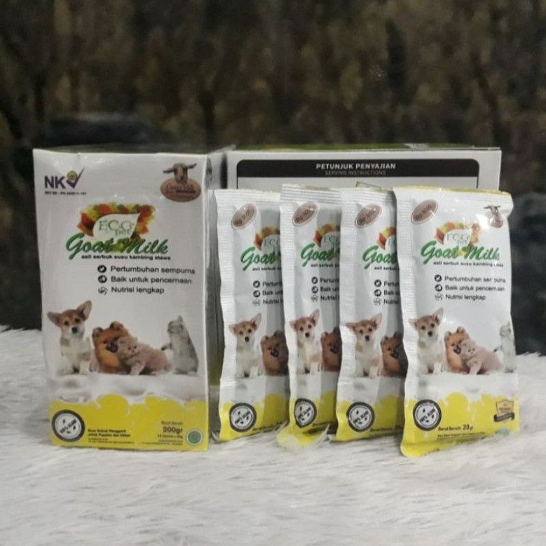 (10box = 100sachet) susu kucing dan anjing susu eco pet - susu ecopet goat milk 10 box