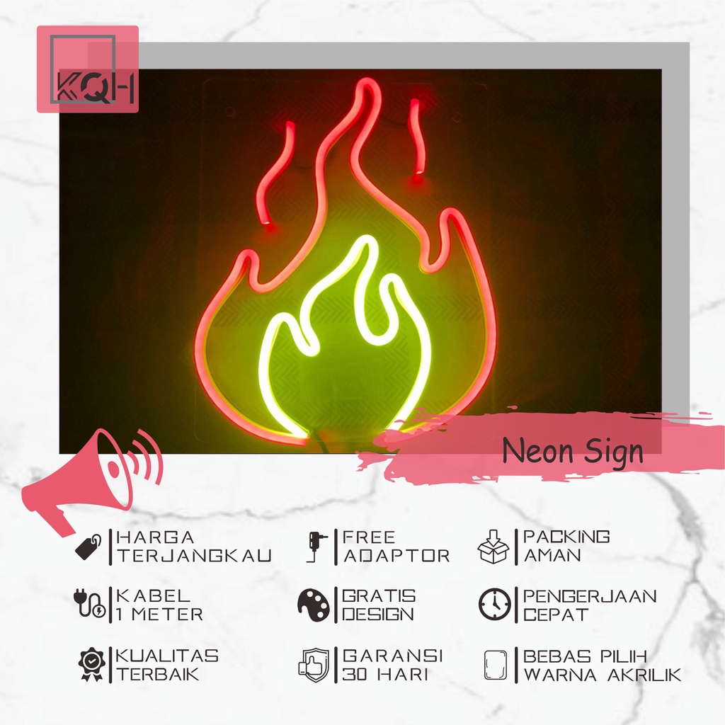 KoQoH.CO - Neon Flex Api Ready/ NeonSign Game/Lampu Hias Kamar/Lampu tidur/Lampu DEKORASI/Custom LED