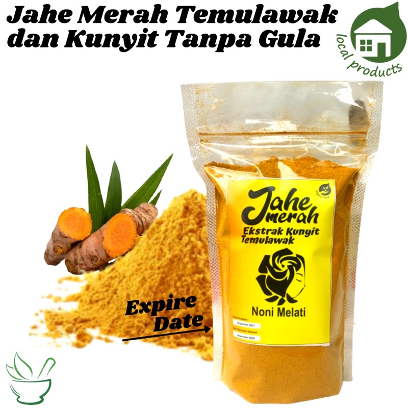 Jahe Merah Temulawak Kunyit Bubuk Murni Asli 100% Original 1kg Tanpa Gula dan Ampas Jamu Bersalin Obat Asam Lambung dan Maag Premium Red Ginger Melati Noni-3